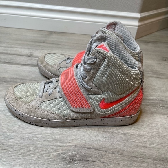 Nike SkyStepper Strap Pure Platinum Atomic Red Basketball Shoes Sneakers 9.5 - Picture 11 of 11